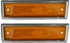 81-87 Chevy/GMC Truck Front LH & RH Side Amber Marker Lamp Lenses with Deluxe Trim