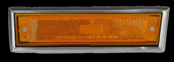 81-87 Chevy/GMC Truck Front LH & RH Side Amber Marker Lamp Lenses with Deluxe Trim