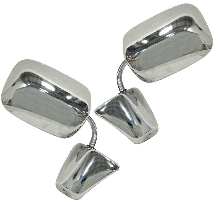 73-87 Chevy/GMC C/K Pickup Truck LH & RH Stainless Side View Door Mirrors Pair