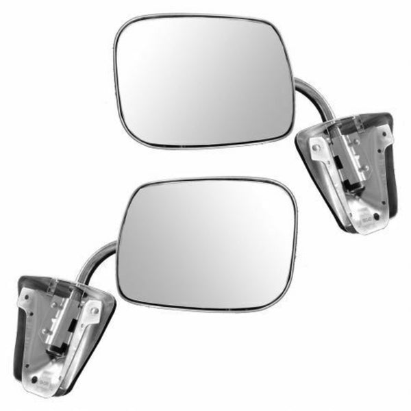 73-87 Chevy/GMC C/K Pickup Truck LH & RH Chrome Side View Door Mirrors Pair