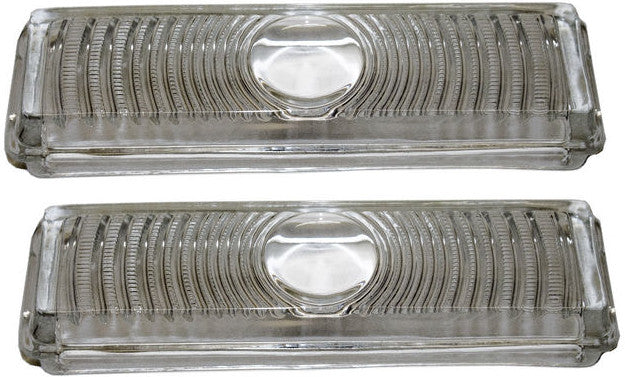 47-53 Chevy Truck Front LH & RH Clear Turn Light Parking Lamp Lenses