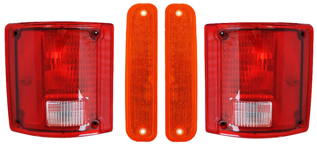 73-80 Chevy/GMC Truck LH & RH Side Signal Marker Lamp & Brake Tail Light Lenses