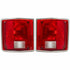 73-91 Chevy/GMC Truck Fleetside Rear Red Tail Light Lenses with Chrome Trim Pair
