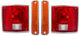 73-80 Chevy/GMC Truck Side Signal Marker Lamp & Brake Tail Light Lenses with Chrome