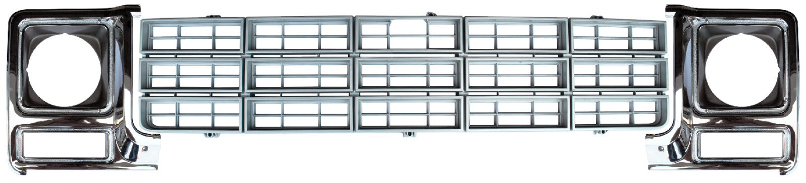 79-80 Chevy C10 Truck Plastic Inner Grill with LH & RH Headlight Bezels