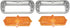62-66 Chevy Truck Front LH & RH Turn Signal Parking Light Bezels & Amber Lenses
