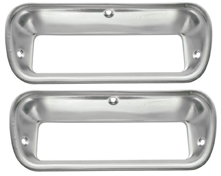 62-66 Chevy Truck Front LH & RH Aluminum Turn Signal Parking Light Bezels