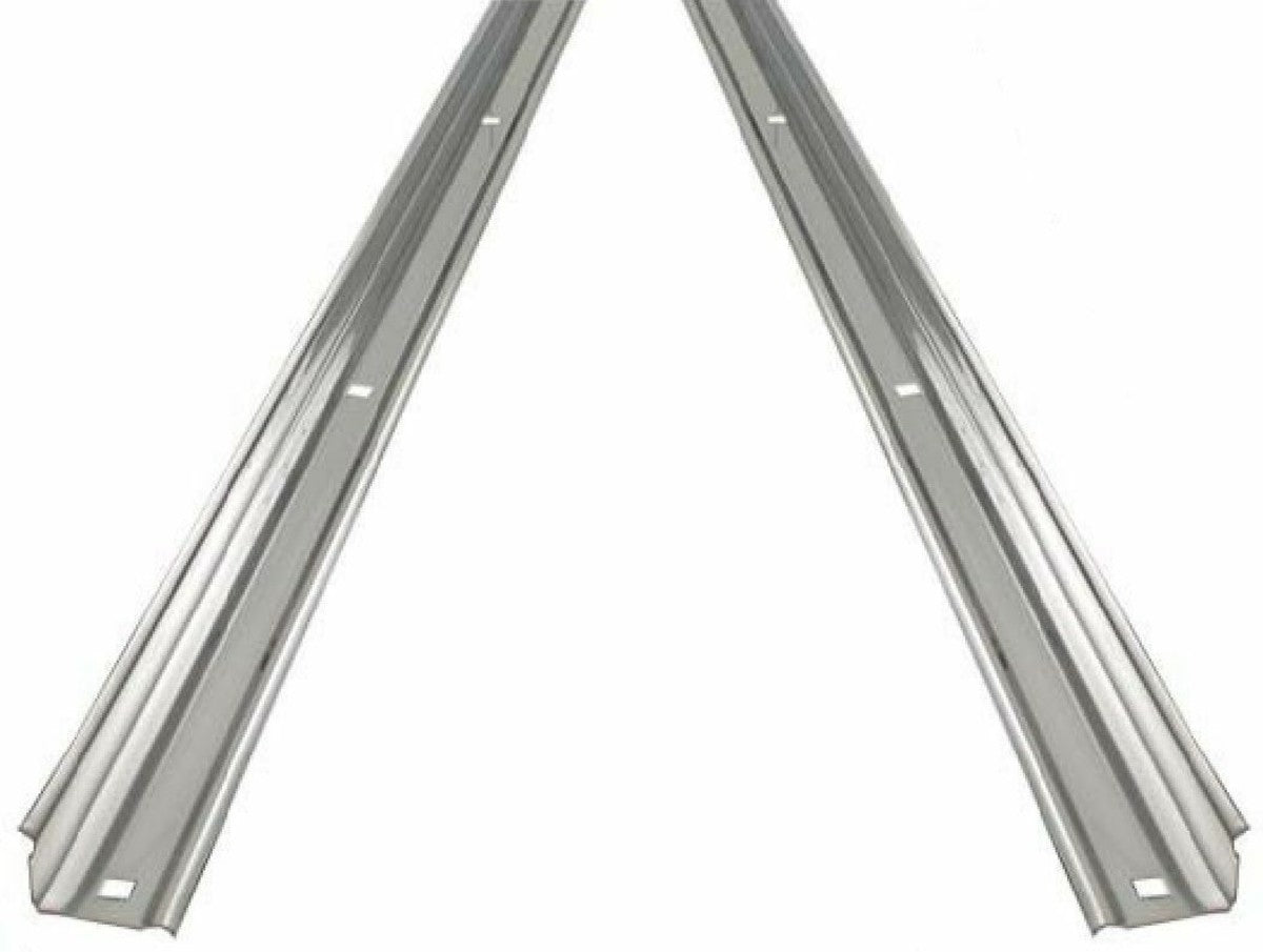 (2) 47-53 Chevy/GMC Truck Short Bed Stepside Angle Strip Set Zinc (Pair)