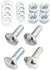 47-87 Chevy/GMC C10 Truck Low Dome Polished Stainless Rear Bumper Bolts