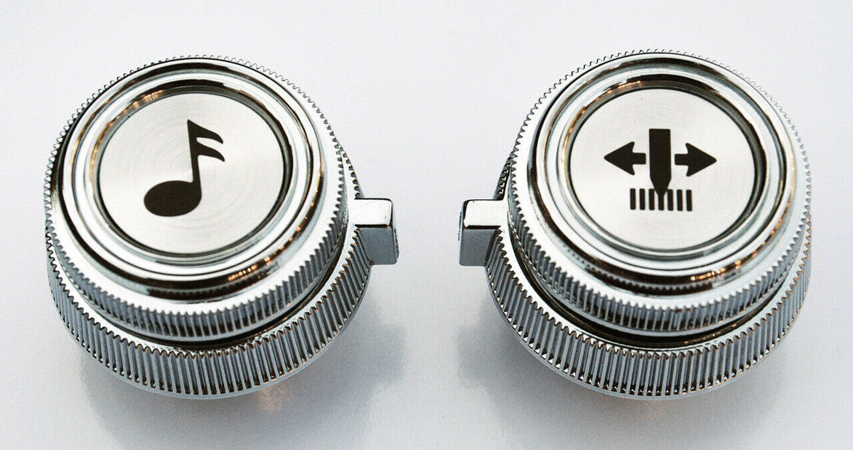 78-91 Chevy/GMC Truck Chrome Radio Volume & Tuner Knobs AM/FM Cassette