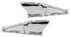 60-66 Chevy/GMC Truck Chrome Upper Radiator Support Tie Bar Baffle Filler Panels