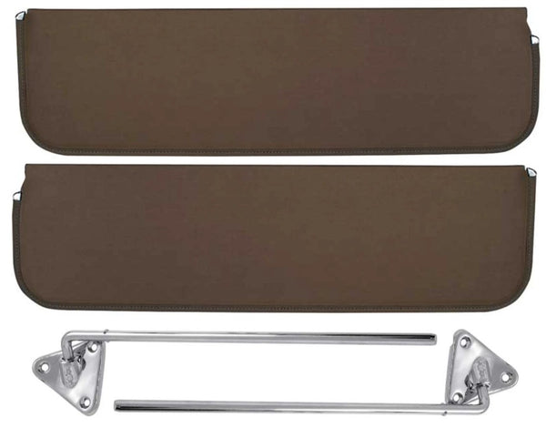 55-59 Chevy/GMC Truck Sun Visor Pad & Mounting Arm Set RH & LH Pair