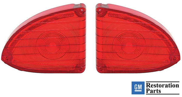 (2) 60-66 Chevy/GMC Suburban & Panel Van Rear Red Tail Light Lenses Pair