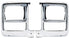 79-80 Chevy C10 Truck LH & RH Chrome Headlight Bezels for Single Rectangle Bulbs