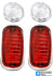 60-66 Chevy/GMC Truck Fleetside Rear Tail Light/Back-Up Lenses with Aluminum Trim