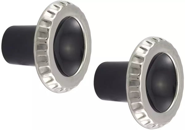 60-63 Chevy/GMC C10 Truck Chrome/Black Radio Knobs
