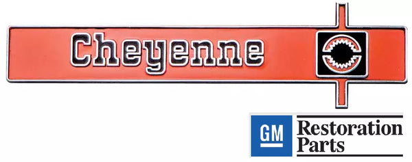 75-80 Chevy C10 Truck Dash Panel Emblem "Cheyenne"
