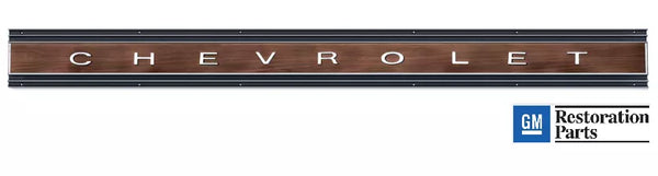 67-72 Chevy Truck Fleetside Tailgate Woodgrain Band Trim Molding with "CHEVROLET"