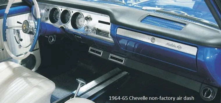 Billet Aluminum A/C Heater Knob Set For 1964-65 Chevelle – AIR, DEF, TEMP (Press-On Fit)