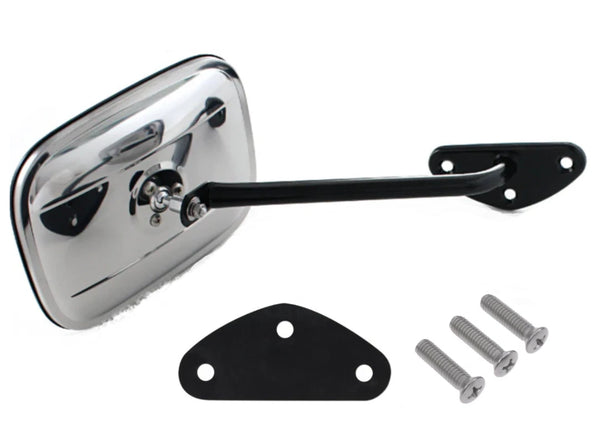 67-72 Chevy C/K Truck Driver & Passenger Side View Door Mirrors & Black Arms