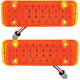 71-72 Chevy C10 Truck Front Amber LED Turn Signal Light Park Lamp Lenses