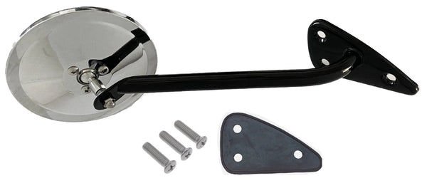 60-66 Chevy/GMC Truck LH / RH Side View Stainless Door Mirrors & Black Arms