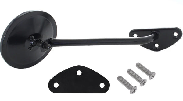 67-72 Chevy Truck Driver / Passenger Side View Black Round Door Mirrors & Arms