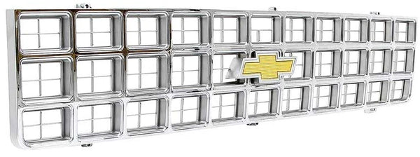 1980 Chevy C10 Truck Premium OE Style Chrome Grille with Foil Emblem