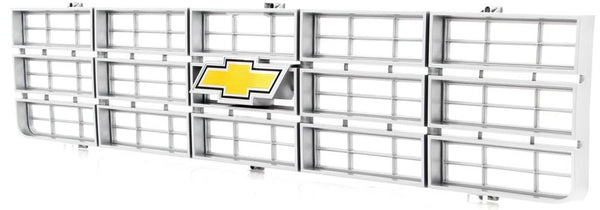 77-79 Chevy C10 Truck Premium OE Style Argent Gray Grille with Foil Emblem