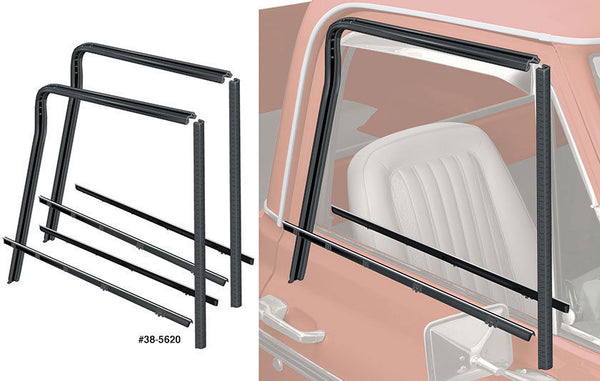 73-80 Chevy/GMC Truck Door Beltline Molding Glass Run Channel Window Seal Kit