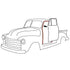 49-55 Chevy Truck Cab Side Door Gaskets Rubber Weatherstrip Seals