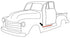 49-55 Chevy Truck Cab Side Bottom Door Gaskets Rubber Weatherstrip Seals