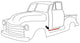49-55 Chevy Truck Cab Side Bottom Door Gaskets Rubber Weatherstrip Seals