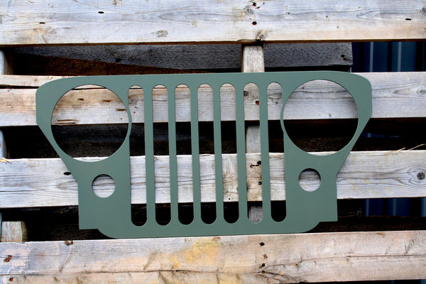 1945-1949 Willys Jeep CJ-2A Army Green/Rust Patina Grille