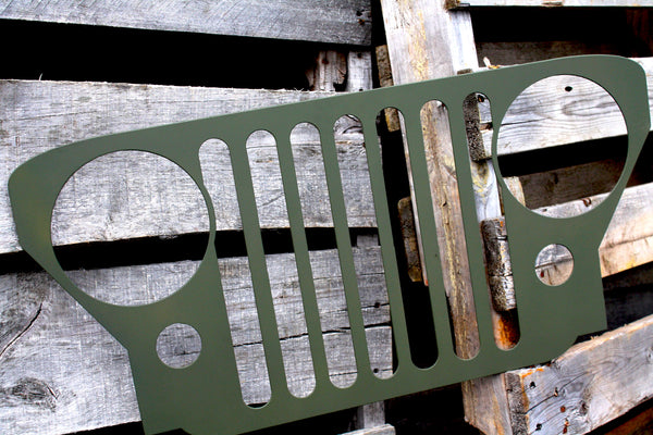 1945-1949 Willys Jeep CJ-2A Army Green/Rust Patina Grille