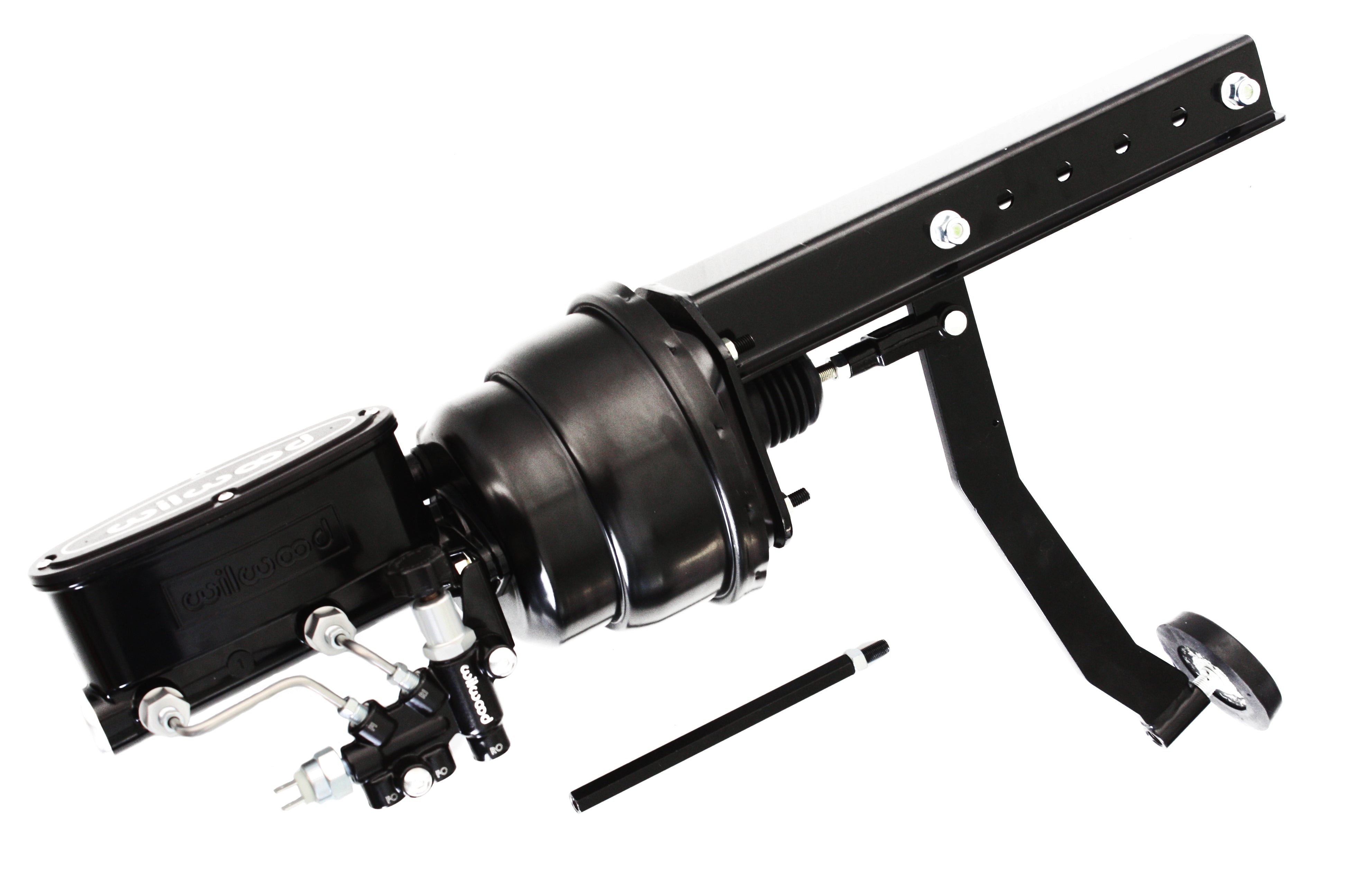 Universal Under-Dash Pedal With 7" Dual Booster & Master Cylinder Kit — Fits GM
