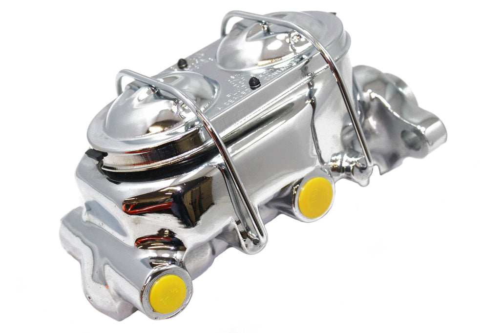 GM Chevy Chrome Master Cylinder Corvette Style 1" Borev | JLFabrication