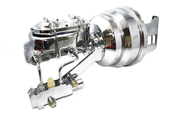 Chrome 8" Booster w/ Master Cylinder And Proportioning Valve