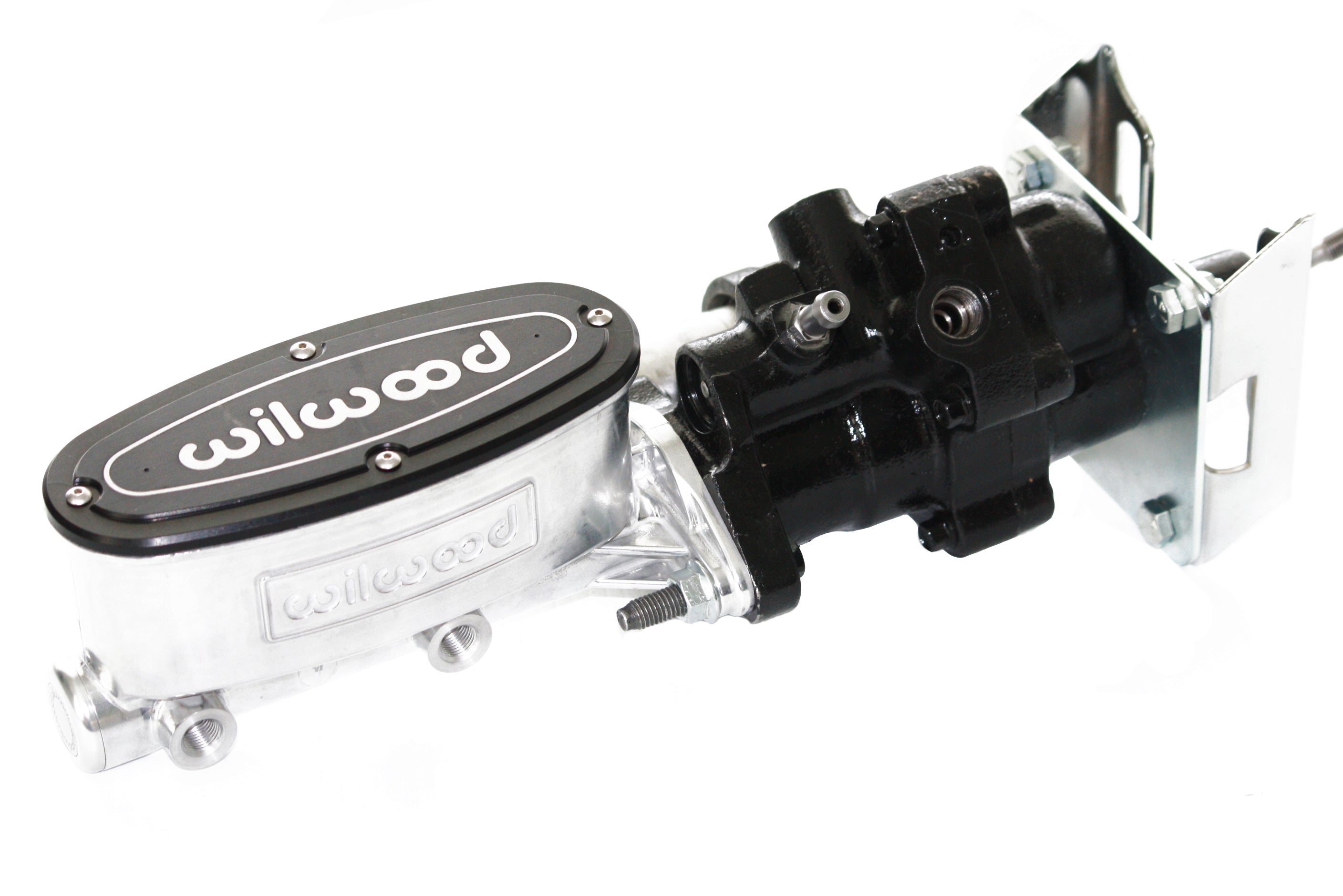Gearhead Enterprises Chrome Dual Power Brake Booster Kit With Polished Wilwood Master Cylinder
