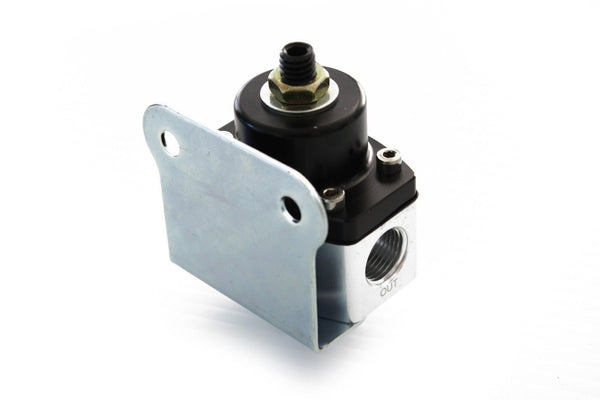 Black TSP Billet Aluminum Carburetor Fuel Pressure Regulator 2-Port 5-12 PSI Gas