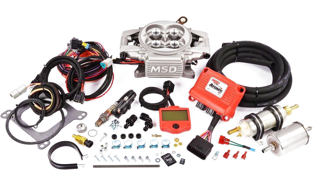 Arduino Fuel Injection Kit MSD Atomic EFI Fuel Injection System Complete Master Kit w/ Fuel Pump ...