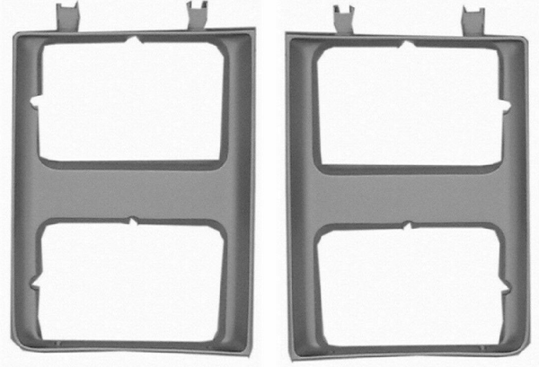 85-87 Chevy C10 Truck Plastic Grille with Stainless Molding & Dual Headlight Bezels