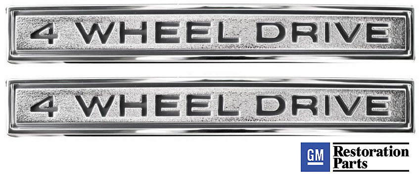 thumbnail interactive-video image 1 of 67-72 Chevy/GMC C10 Fender Emblems – Pair LH/RH – C/10 – Includes Fasteners – Counterpart 1 of 5
