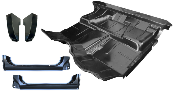 73-87 Chevy C10 Truck Complete Cab Floor Pan Assembly with Cab Corners & Rockers