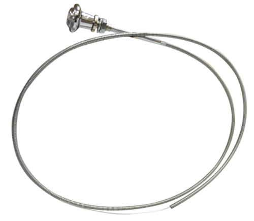 55-59 Chevy/GMC Truck Chrome Choke Cable & Knob with Black Lettering