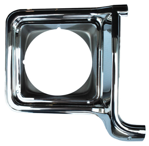1981-1982 Chevy GMC C/K Pickup Headlamp Bezel - Chrome - Dual Headlight - LH 1981-1982 Chevy GMC C/K Pickup Headlamp Bezel - Chrome - Dual Headlight - LH