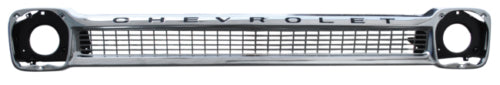 64-66 Chevy Truck Anodized Aluminum Grille Shell with Chevrolet Lettering & Lamp Buckets