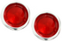 58-59 Chevy/GMC Fleetside Truck Rear Tail Light Lenses with Aluminum Trim (Pair)