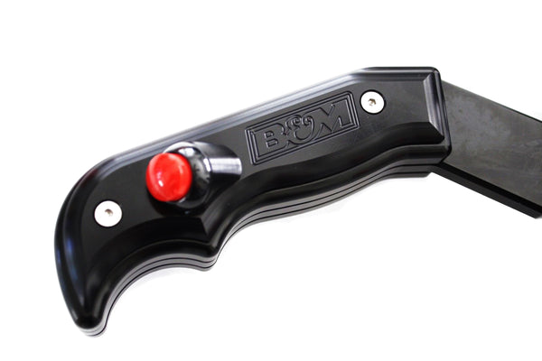 B&M Stealth Black Bandit Magnum Grip Shifter Handle Side Plate w/ Button