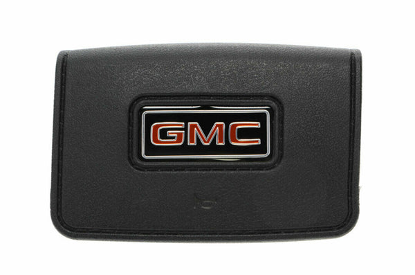 78-91 GMC C10 Truck Black Original Steering Wheel Horn Button with Red Accents
